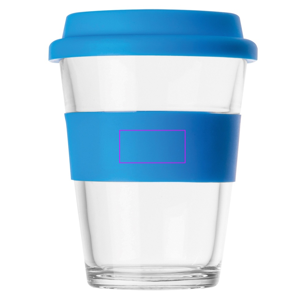 Glass mug with lid 300 ml AMANDA