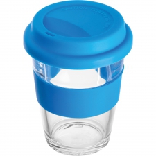 Glass mug with lid 300 ml AMANDA