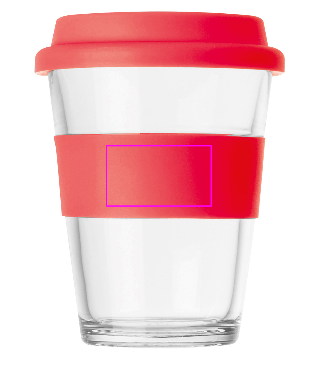 Glass mug with lid 300 ml AMANDA