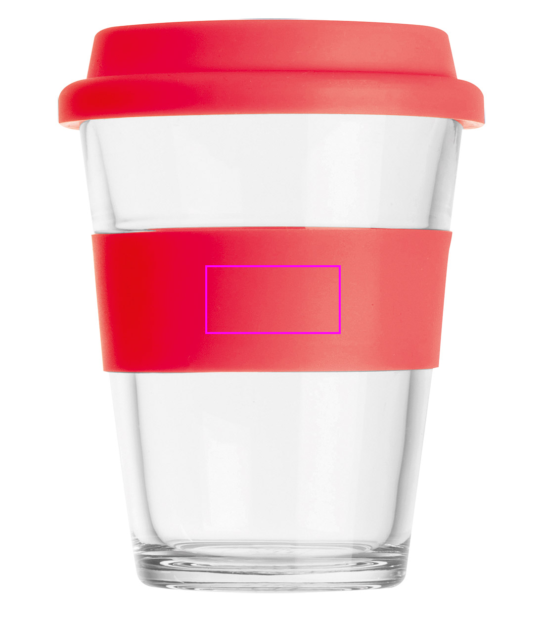 Glass mug with lid 300 ml AMANDA
