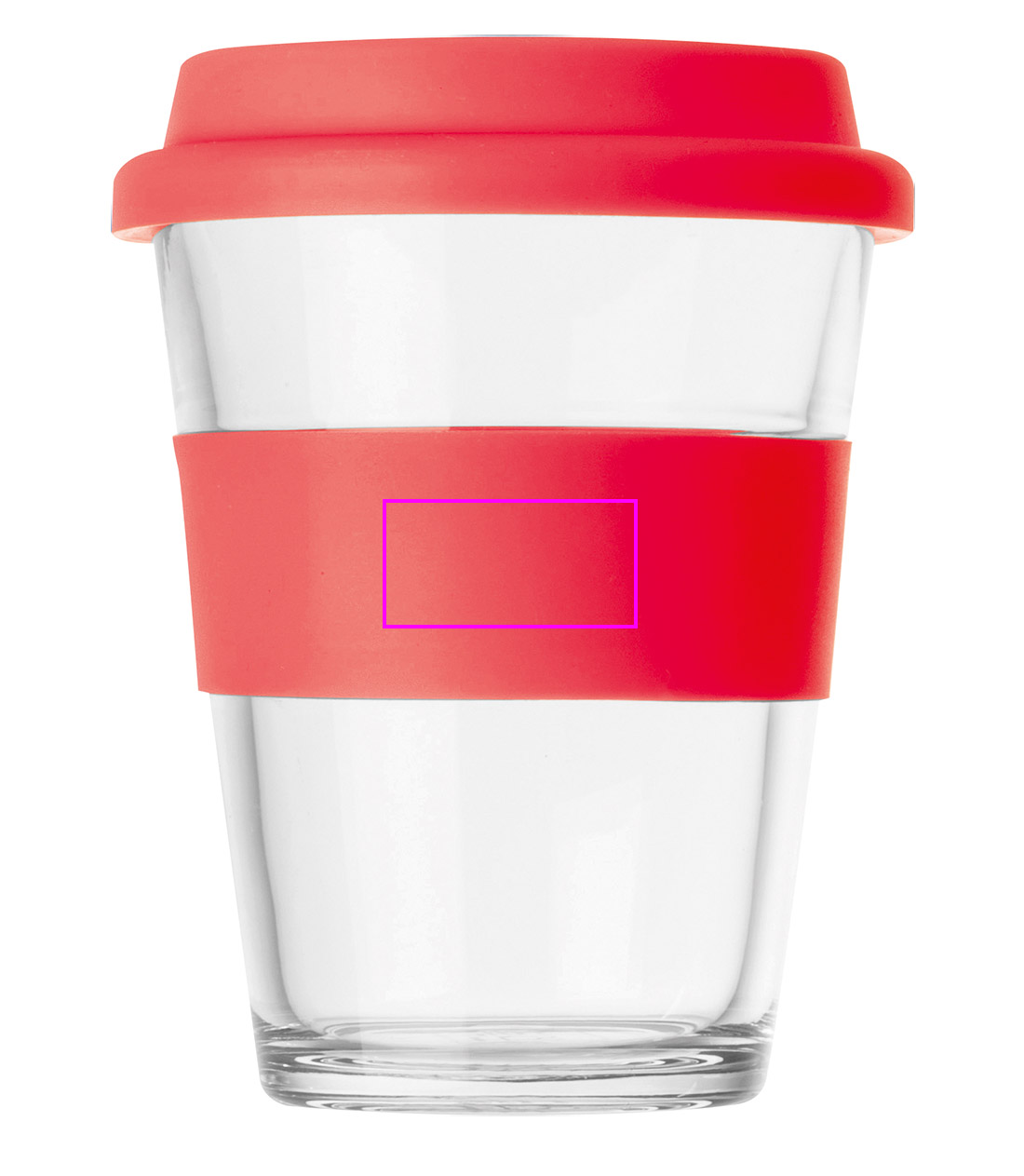 Glass mug with lid 300 ml AMANDA