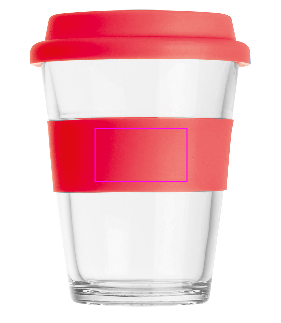 Glass mug with lid 300 ml AMANDA