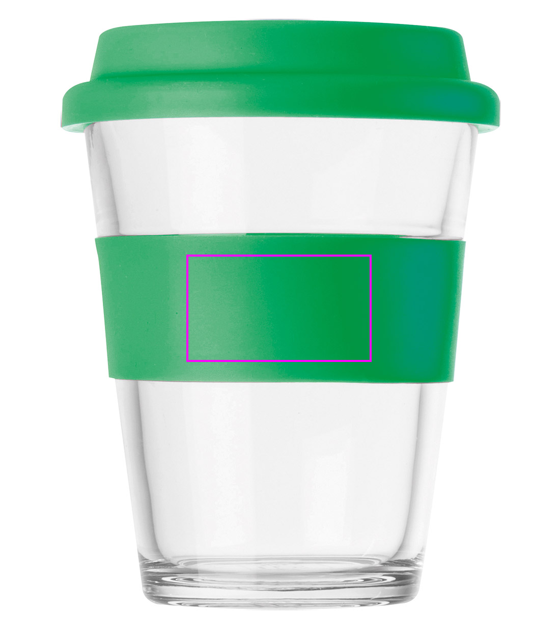 Glass mug with lid 300 ml AMANDA