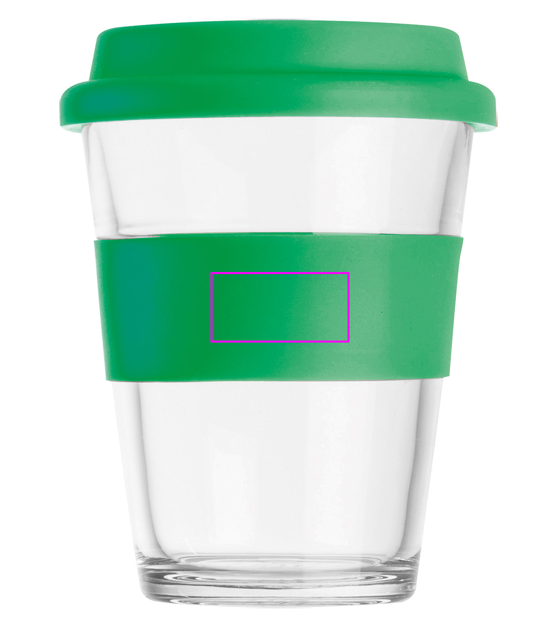 Glass mug with lid 300 ml AMANDA