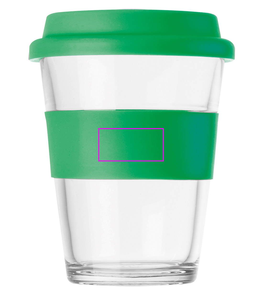 Glass mug with lid 300 ml AMANDA