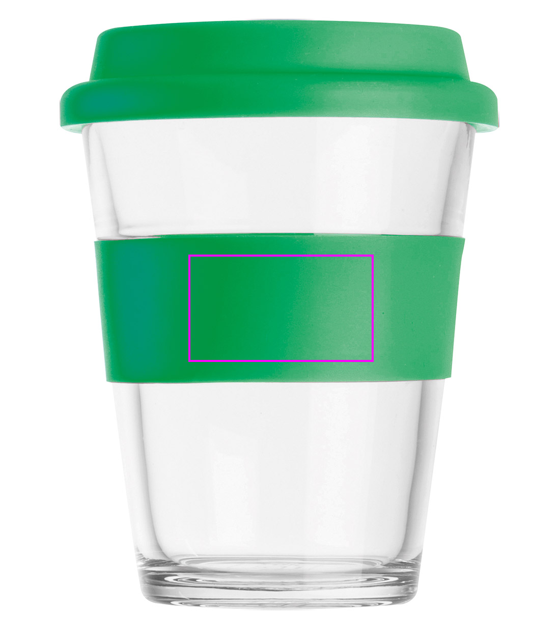 Glass mug with lid 300 ml AMANDA