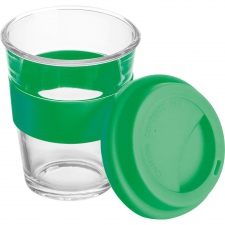 Glass mug with lid 300 ml AMANDA