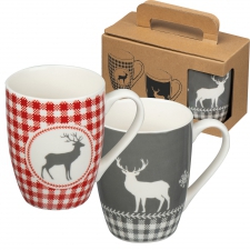 Set of 2 Christmas porcelain mugs 300 ml ARMIN