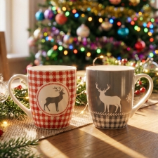 Set of 2 Christmas porcelain mugs 300 ml ARMIN