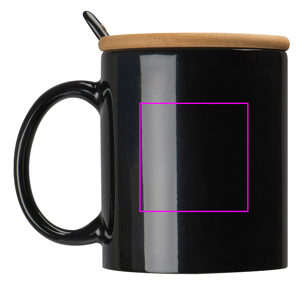Ceramic mug with spoon 300 ml LOTHAR