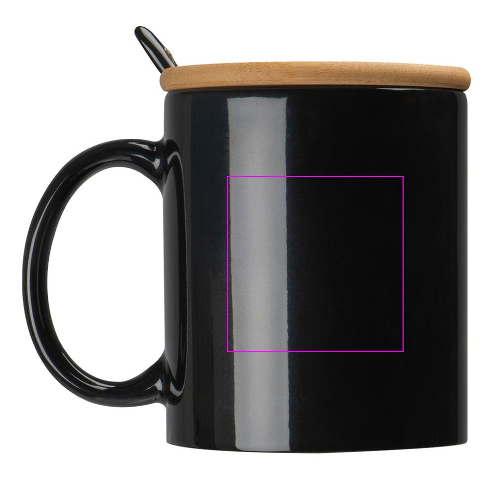Ceramic mug with spoon 300 ml LOTHAR