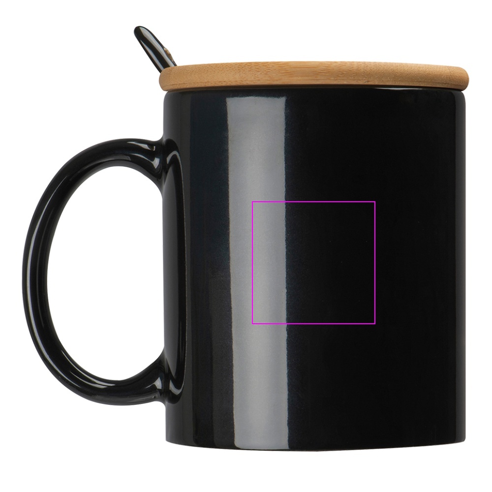 Ceramic mug with spoon 300 ml LOTHAR