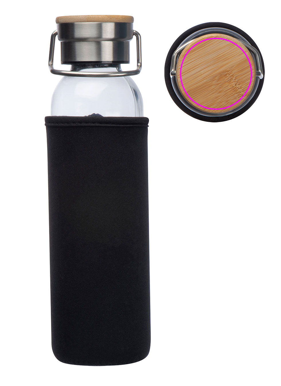 Glass bottle with sleeve 600 ml RAMONA