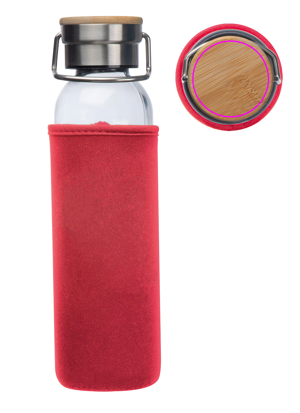 Glass bottle with sleeve 600 ml RAMONA
