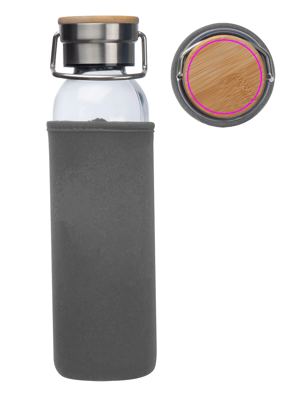 Glass bottle with sleeve 600 ml RAMONA