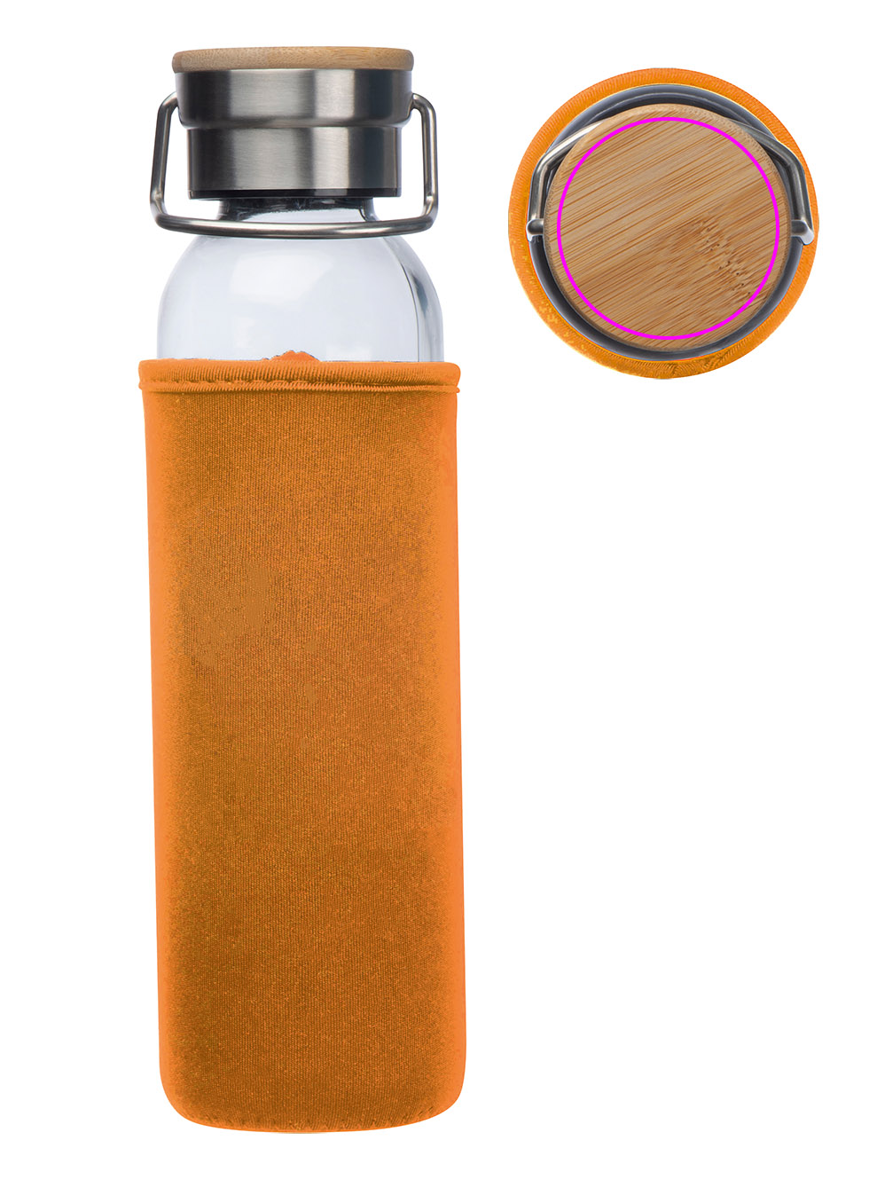 Glass bottle with sleeve 600 ml RAMONA
