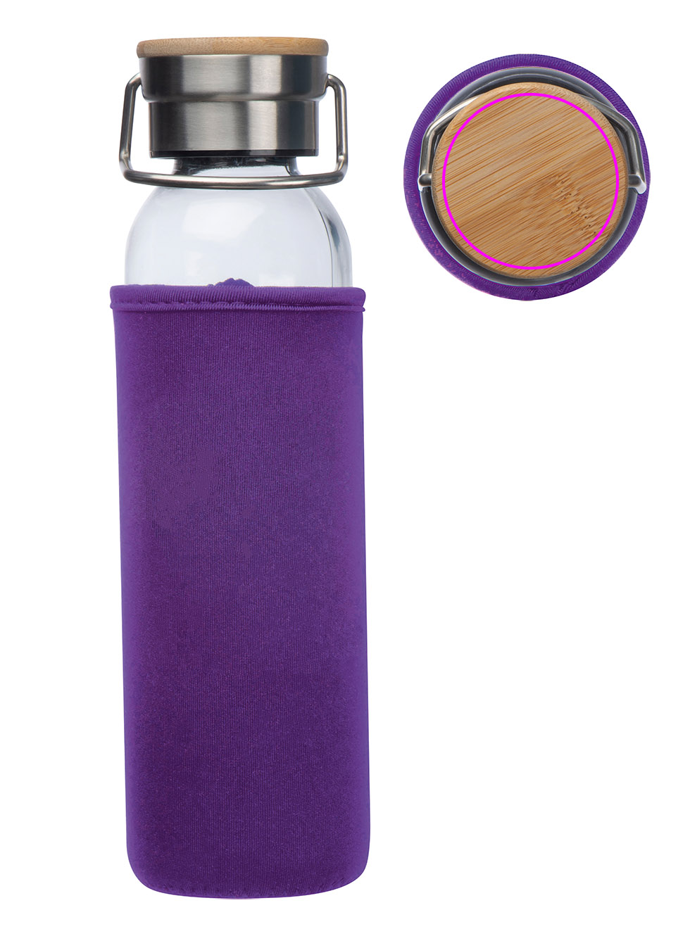 Glass bottle with sleeve 600 ml RAMONA