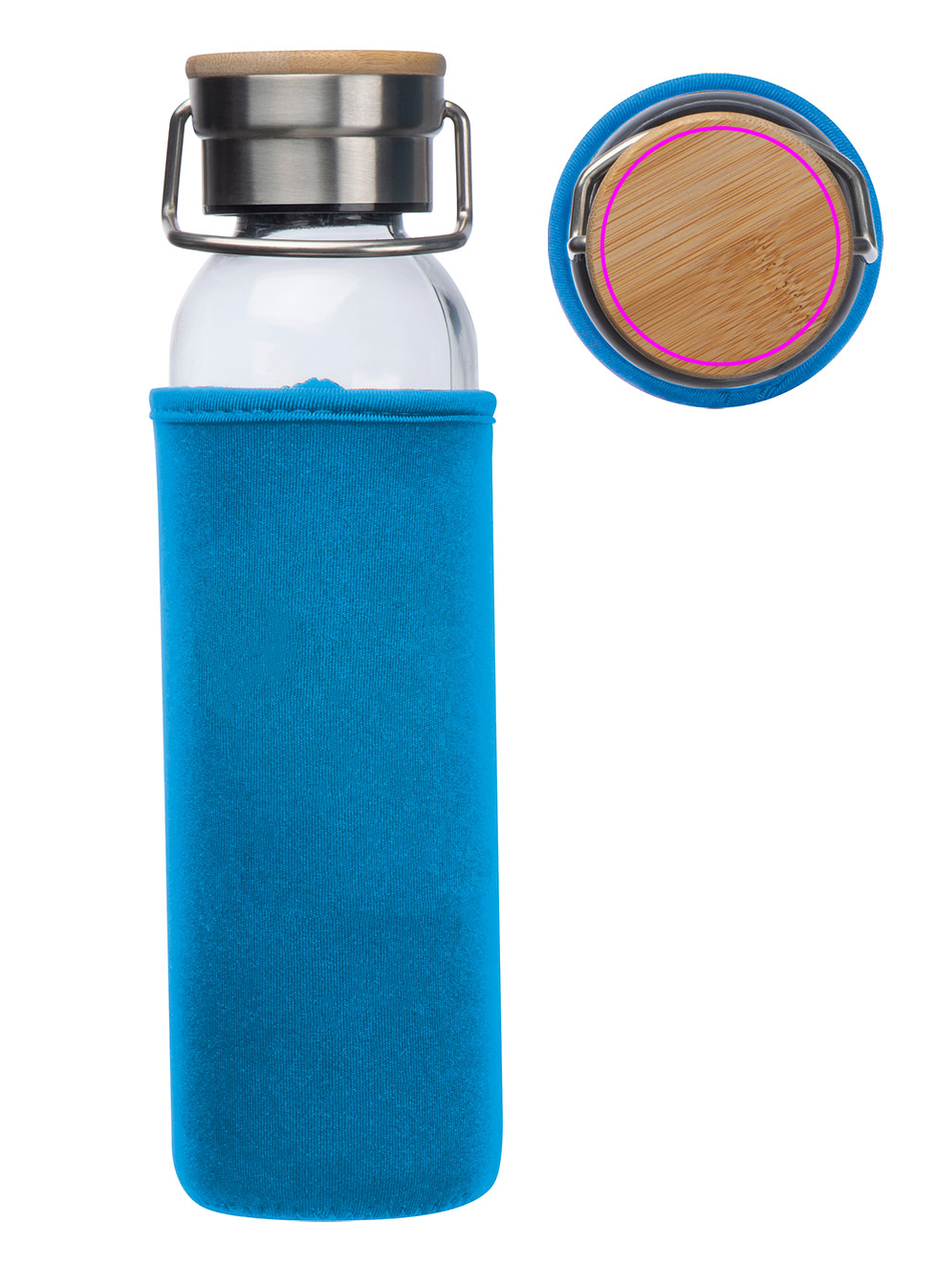 Glass bottle with sleeve 600 ml RAMONA