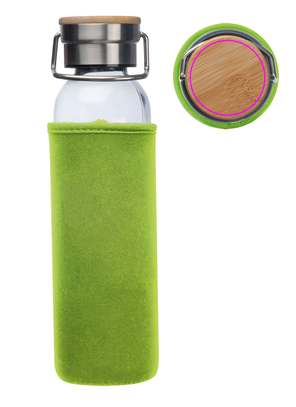 Glass bottle with sleeve 600 ml RAMONA