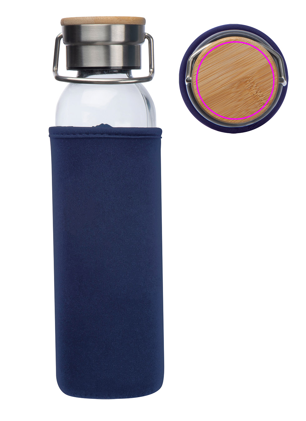 Glass bottle with sleeve 600 ml RAMONA