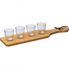 Set of 4 glasses 30 ml and a saucer KASPAR