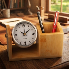Desk stand with clock VERNON