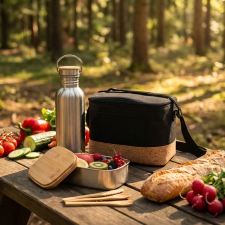 Set of lunch box, 500 ml bottle and thermal bag BRIGITTE