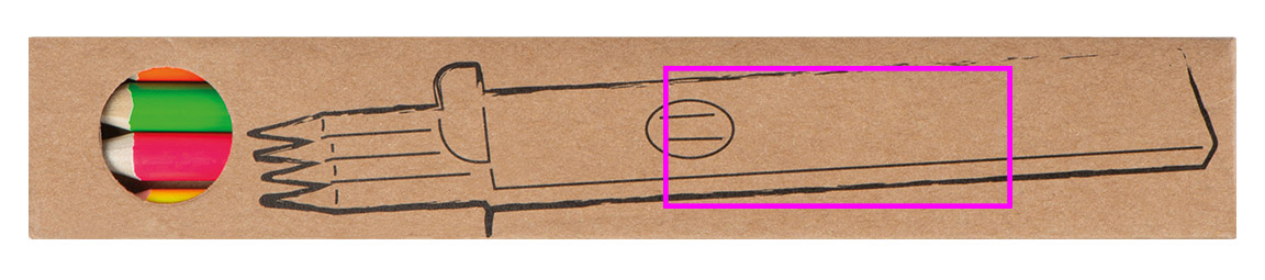 4 neon wooden colored pencils ASHLEY