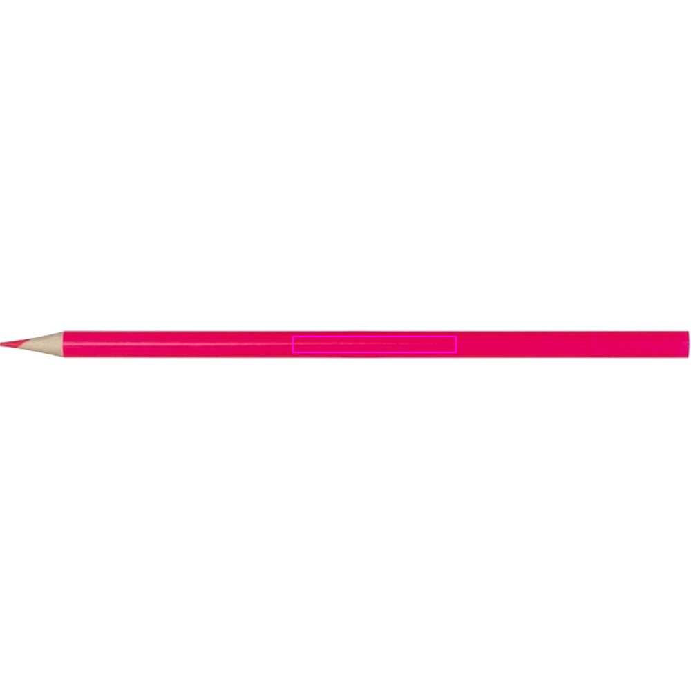 4 neon wooden colored pencils ASHLEY