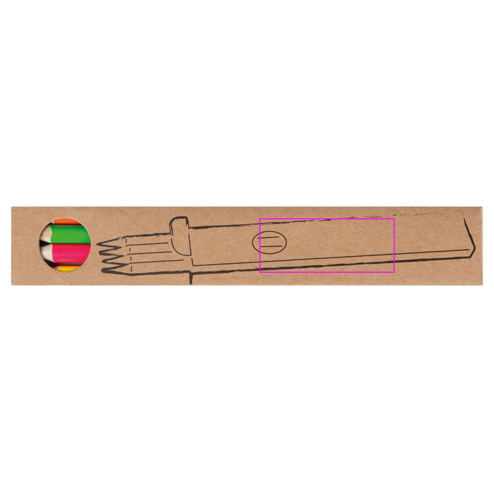 4 neon wooden colored pencils ASHLEY