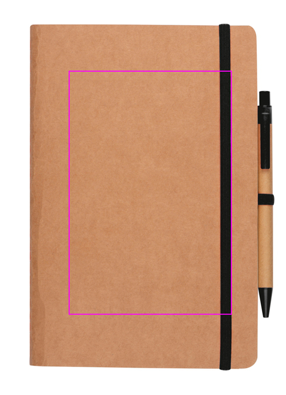 A5 notebook with blank pages and pen made of recycled materials CHLOE