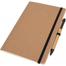 A5 notebook with blank pages and pen made of recycled materials CHLOE