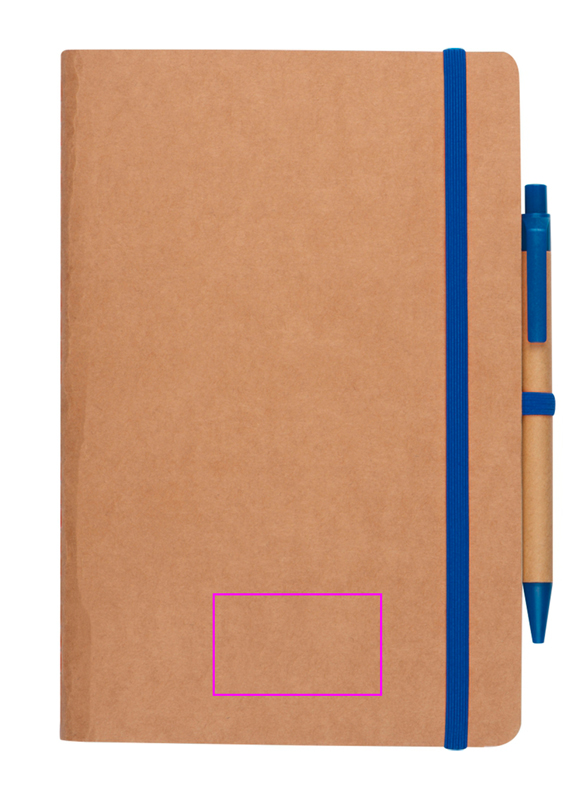 A5 notebook with blank pages and pen made of recycled materials CHLOE