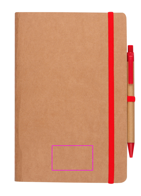 A5 notebook with blank pages and pen made of recycled materials CHLOE