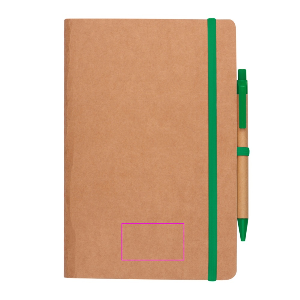 A5 notebook with blank pages and pen made of recycled materials CHLOE