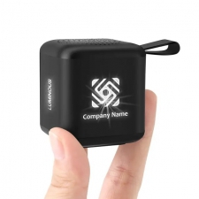 Mini Bluetooth speaker with illuminated logo
