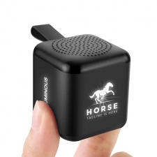 Mini Bluetooth speaker with illuminated logo