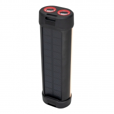 Solar flashlight with 3000 mAh power bank