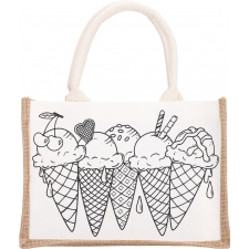Jute coloring bag with crayons ELISA