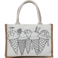 Jute coloring bag with crayons ELISA