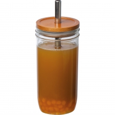 Glass with lid and straw 650 ml BENEDYKT
