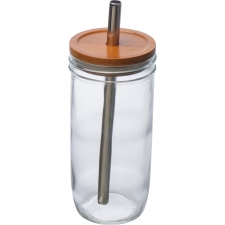 Glass with lid and straw 650 ml BENEDYKT