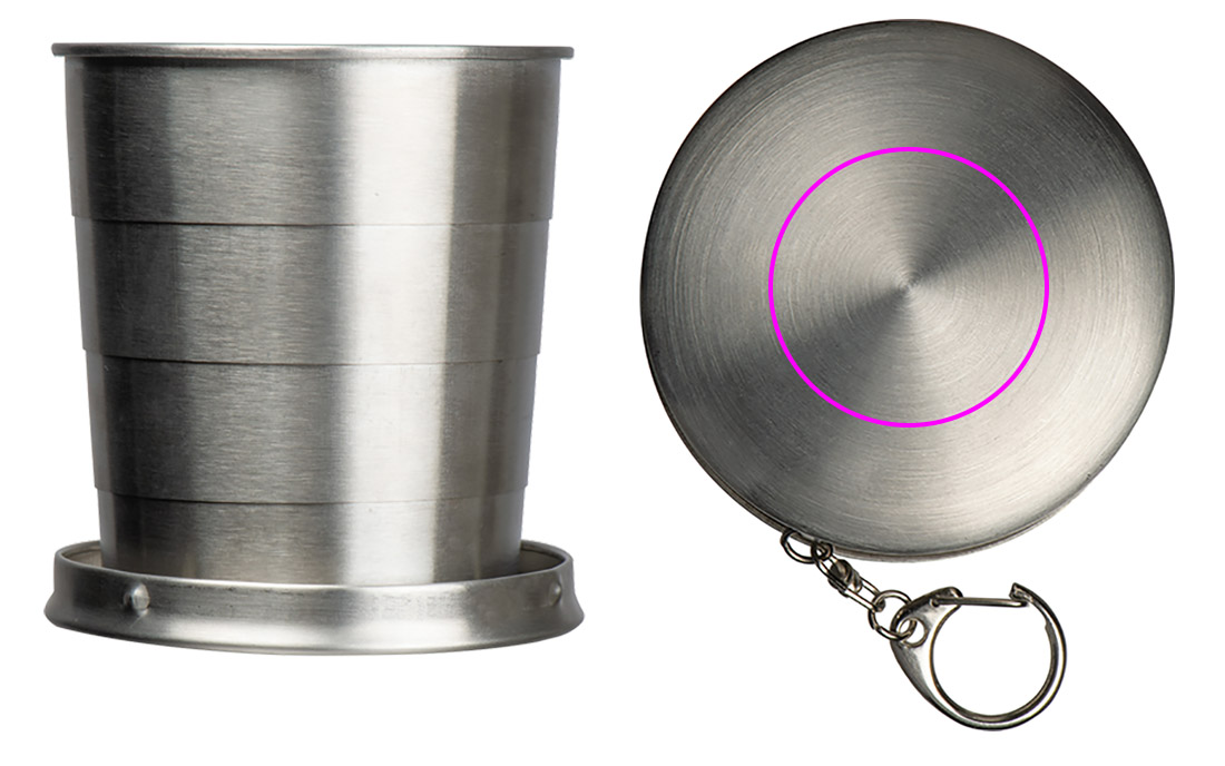Foldable steel mug 250 ml HEATHER