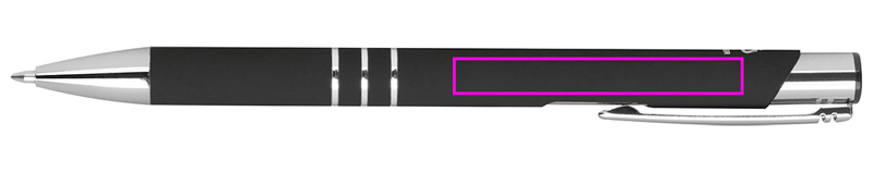 Soft touch semi-gel pen made of recycled aluminum CONSTANZE