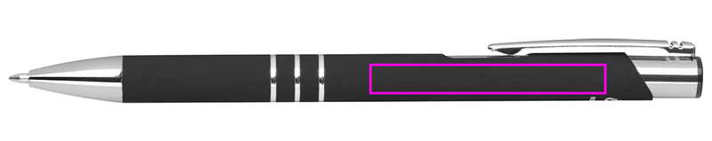 Soft touch semi-gel pen made of recycled aluminum CONSTANZE