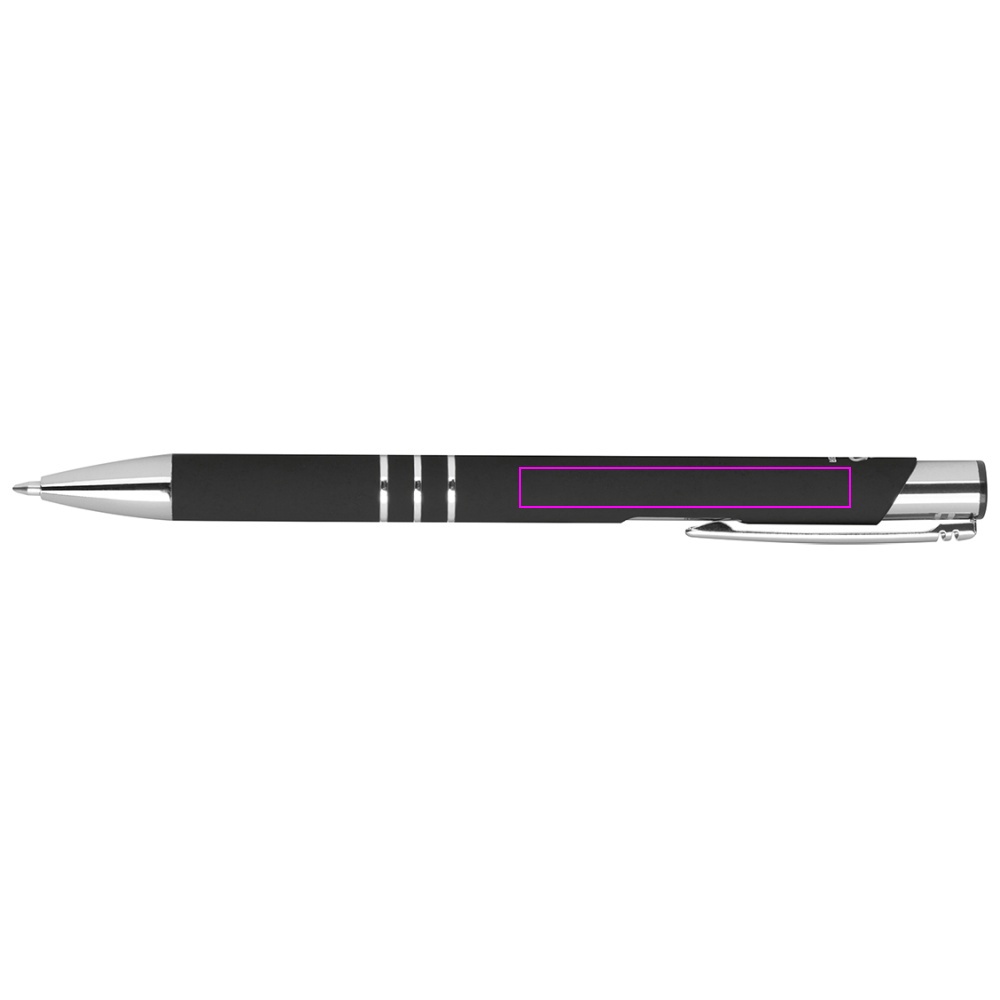 Soft touch semi-gel pen made of recycled aluminum CONSTANZE