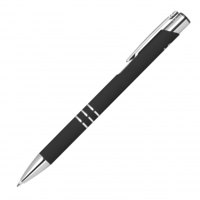 Soft touch semi-gel pen made of recycled aluminum CONSTANZE