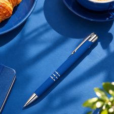 Soft touch semi-gel pen made of recycled aluminum CONSTANZE
