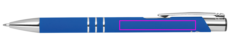 Soft touch semi-gel pen made of recycled aluminum CONSTANZE