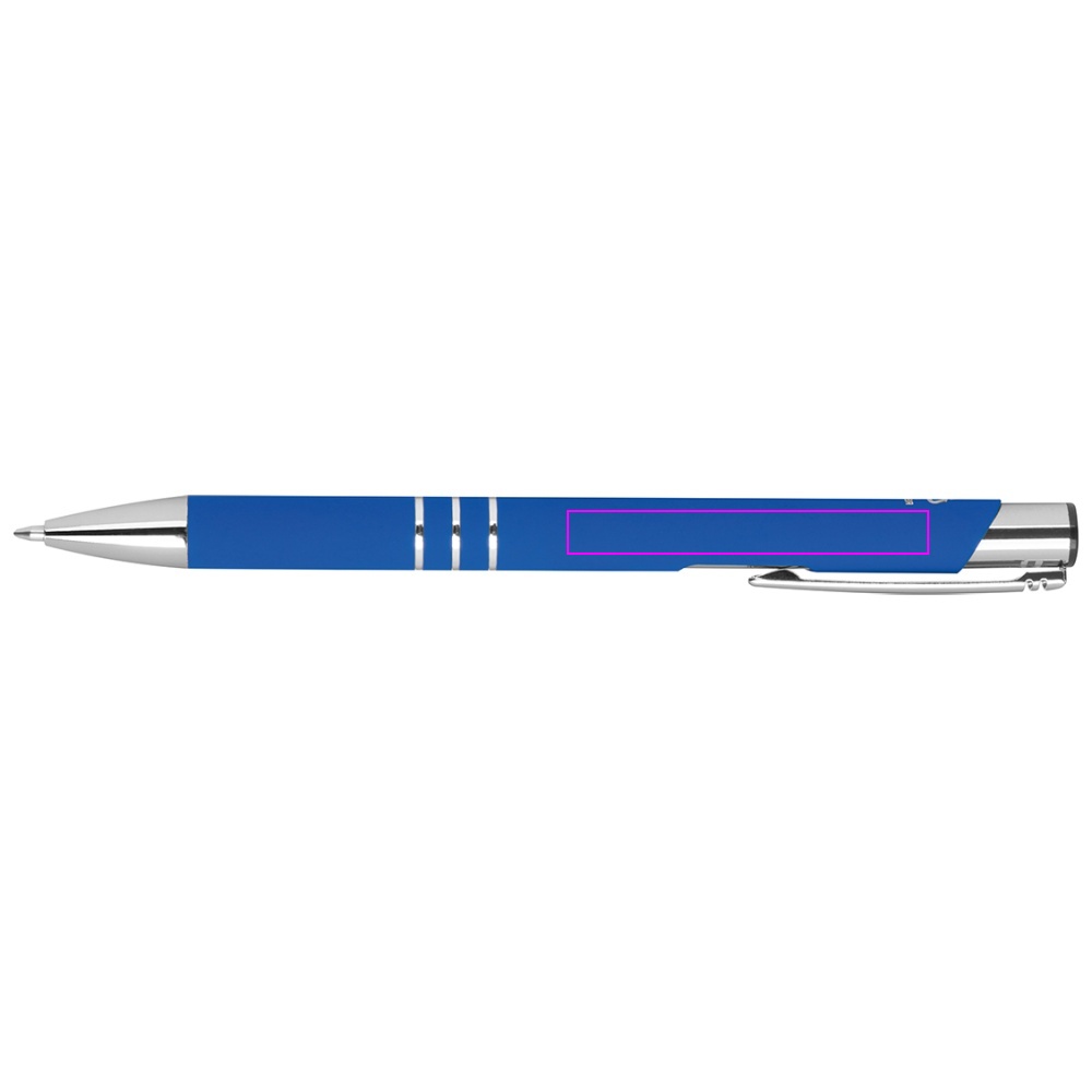Soft touch semi-gel pen made of recycled aluminum CONSTANZE